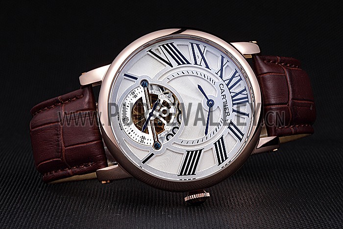 Cartier Rotonde Flying Tourbillon White Dial 621940