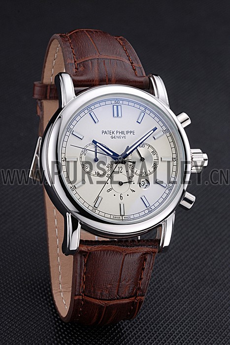 Patek Philippe Grand Complications Perpetual Calendar Stainless Steel Case White Dial Silver Chronograph 622264