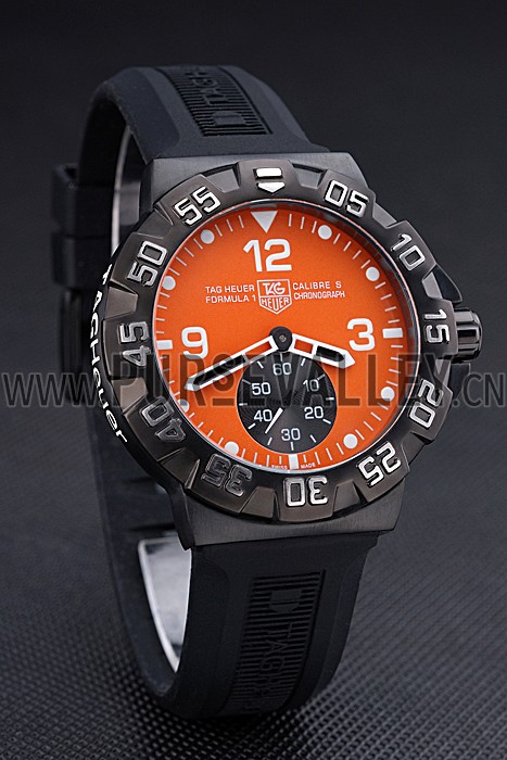 Tag Heuer Formula One Grande Date Orange Dial Rubber Bracelet 622278