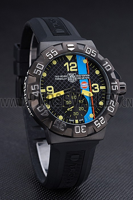 Tag Heuer Formula One Grande Date Black And Yellow Dial Rubber Bracelet 622280