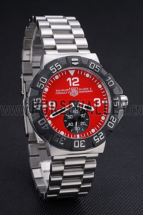 Tag Heuer Formula One Grande Date Red Dial Stainless Steel Bracelet 622286
