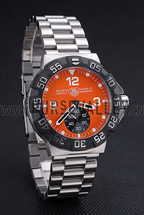 Tag Heuer Formula One Grande Date Orange Dial Stainless Steel Bracelet 622287