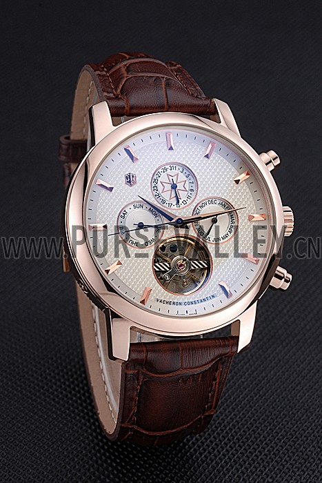 Vacheron Constantin Patrimony Traditionnelle Gold Case Brown Leather Strap 622303