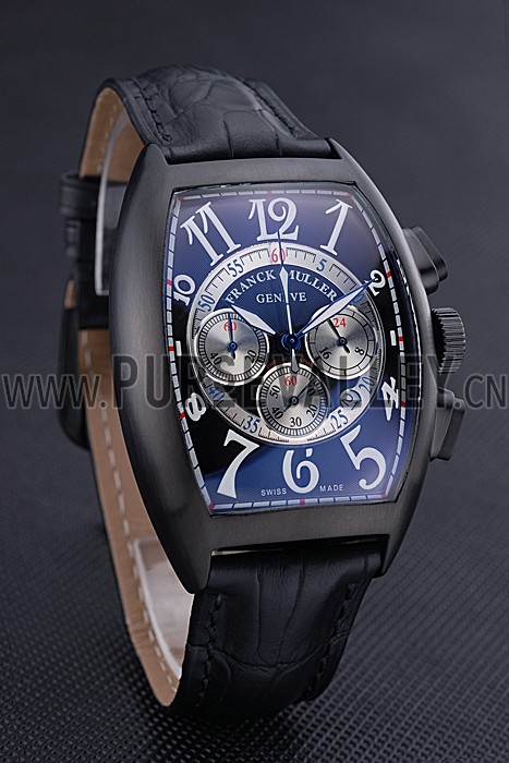 Franck Muller Casablanca White Dial Numbers Black Croco Strap 80303