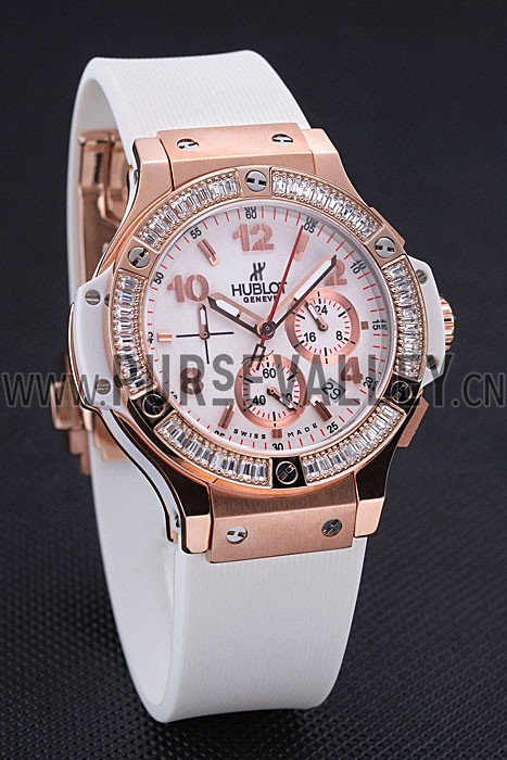 Hublot Big Bang Tutti Frutti White Strap Gold Dial