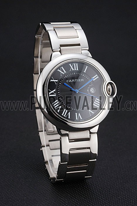 Cartier Ballon Bleu 42mm Black Dial Stainless Steel Case And Bracelet