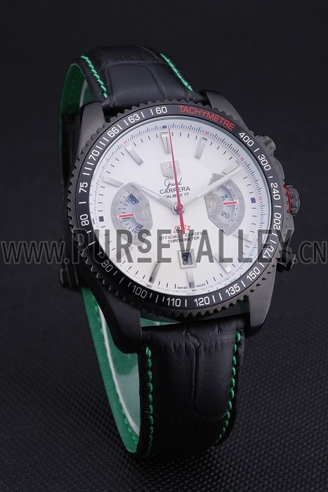 Tag Heuer Carrera Black Stainless Steel Case White Dial 98246