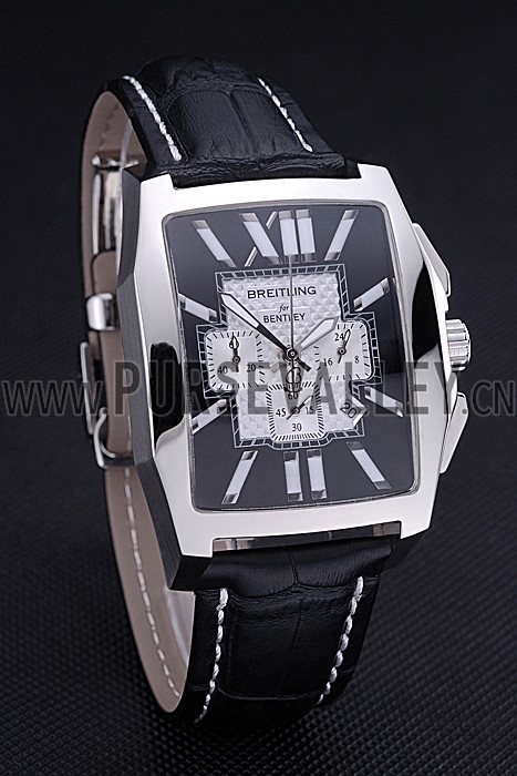 Breitling Bentley Flying B Chronograph Leather Bracelet Watch 622330