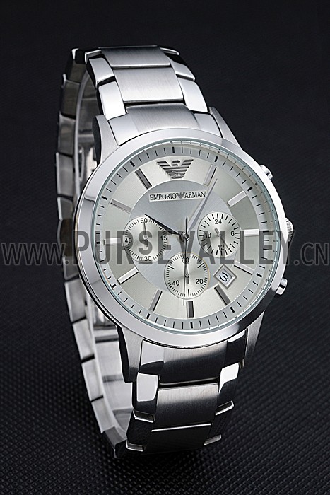 Emporio Armani Classic Chronograph Silver Dial Stainless Steel Bracelet 622344