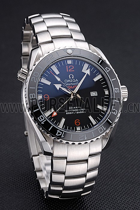 Omega Seamaster Planet Ocean GMT Black Dial Stainless Steel Band 622392