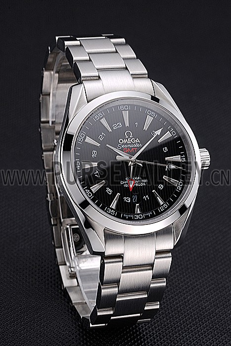 Omega Seamaster Planet Ocean GMT Black Dial Stainless Steel Band 622398
