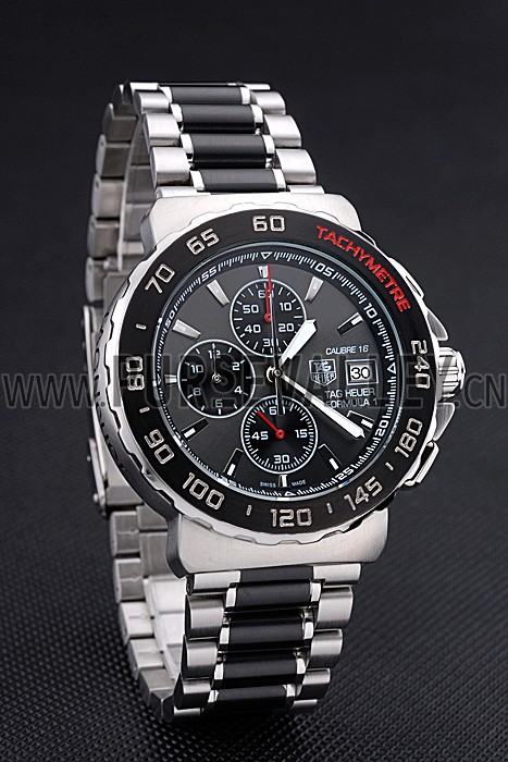 Tag Heuer Formula 1 Calibre 16 Chronograph Black Dial Two Tone Stainless Steel Band 622413