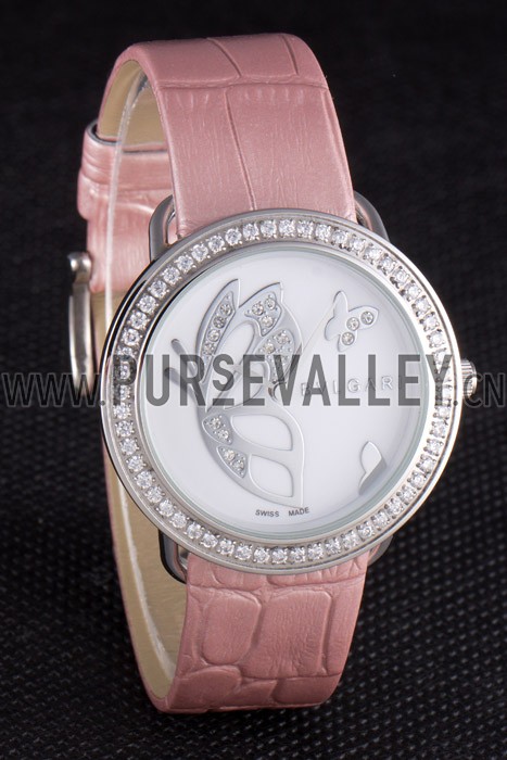 Bvlgari ZERO1 Butterfly Motif Light Pink Leather Band 621584