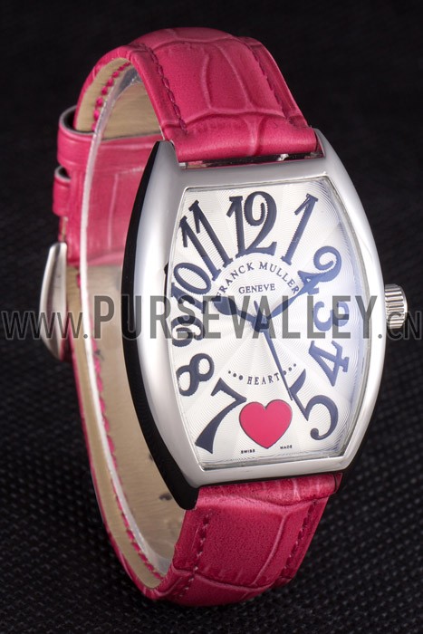 Franck Muller Heart Pink Leather Band 621586