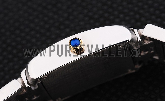 Cartier Tank Francaise 22mm White Dial Stainless Steel Case Two Tone Bracelet