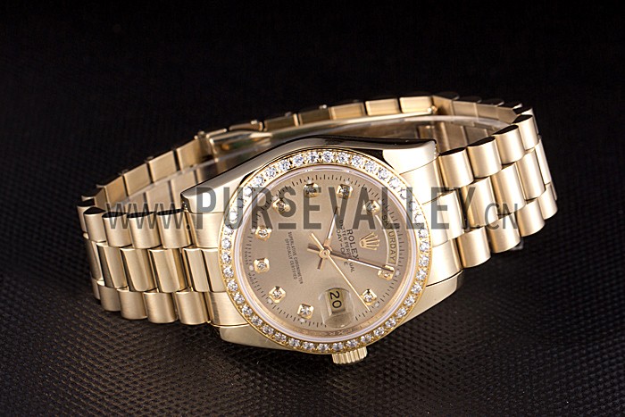 Rolex Day-Date 18k Yellow Gold Plated Stainless Steel Gold Dial