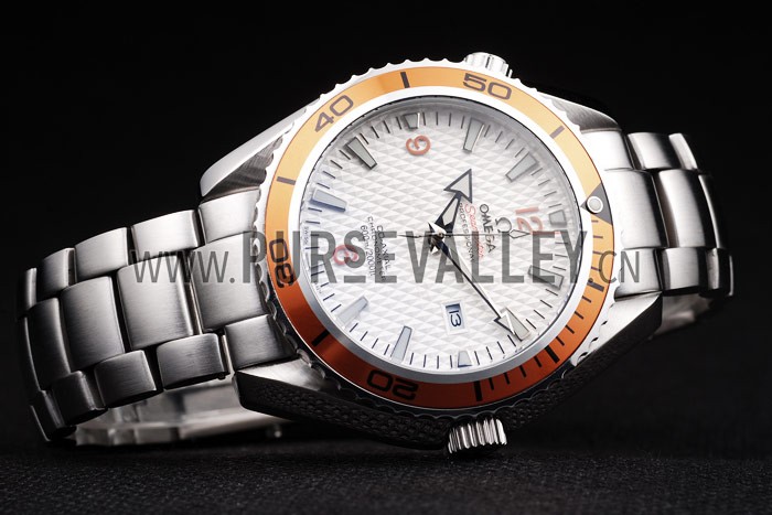 Omega Seamaster Planet Ocean Co-axial Orange Case White Dial