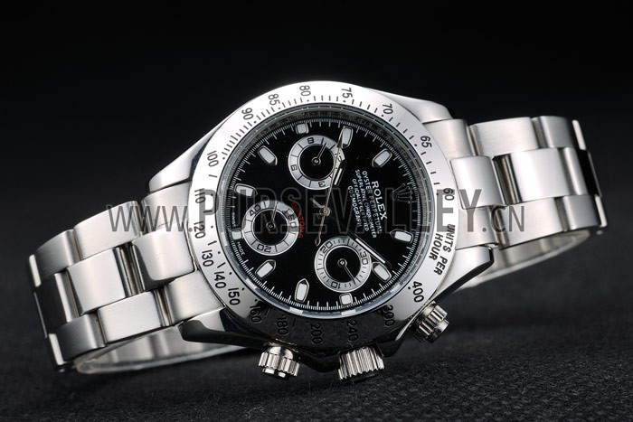Rolex Daytona Lady Stainless Steel Case Black Dial Tachymeter