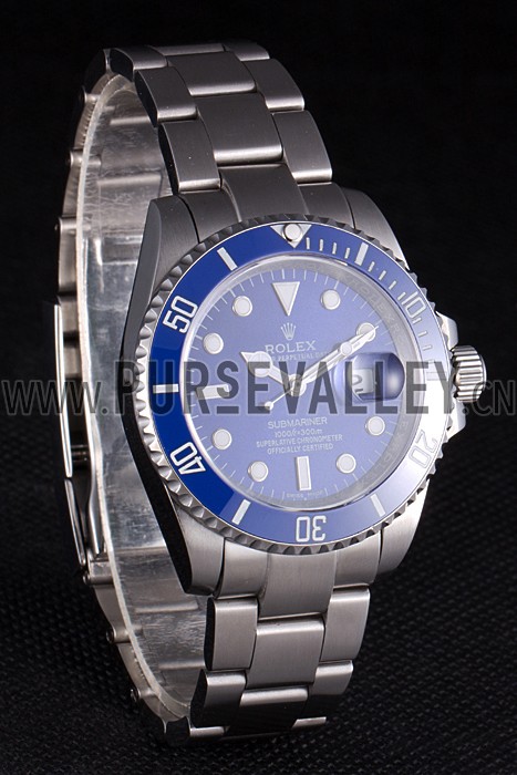 Rolex Submariner Stainless Steel Link Bracelet Blue Dial 621687