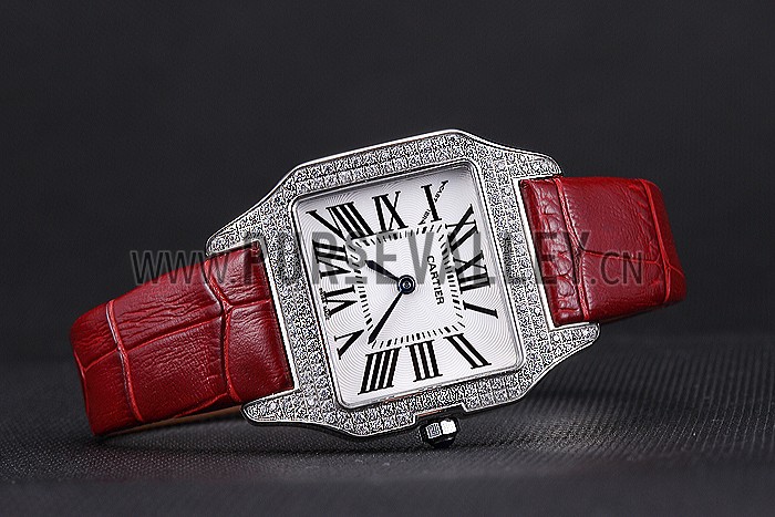 Cartier Santos 100 Diamond Silver Bezel 621916