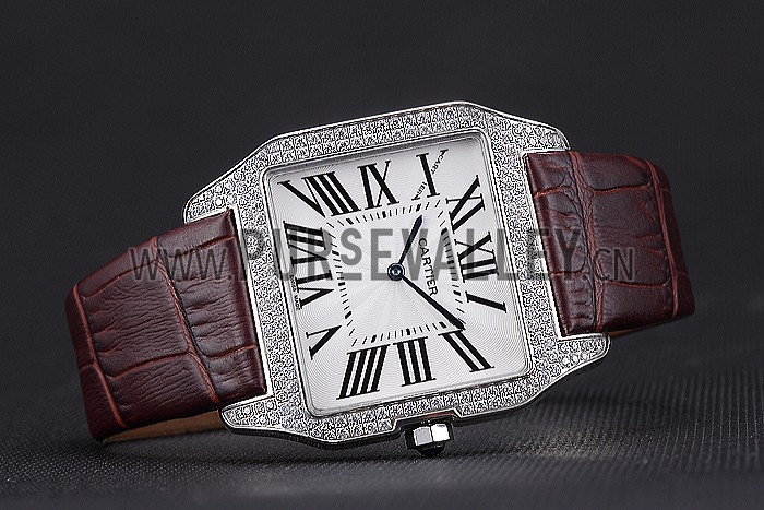 Cartier Santos 100 Diamond Silver Bezel 621926