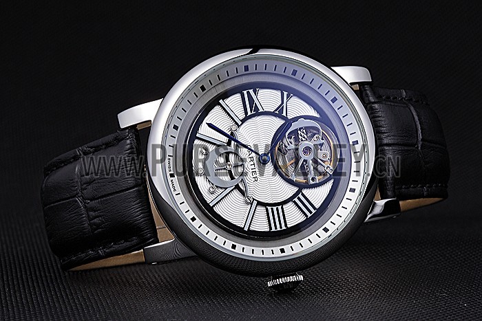 Cartier Rotonde Flying Tourbillon White Dial 621945