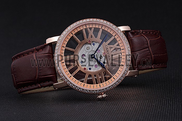 Cartier Rotonde Skeleton Flying Tourbillon Brown 621961