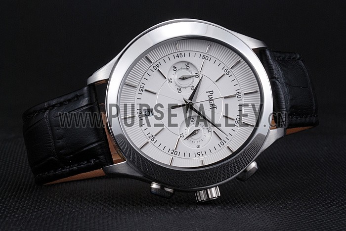 Piaget Gouverneur Chronograph Stainless Steel White Dial 621981