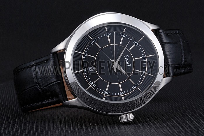 Piaget Gouverneur Stainless Steel Black Dial 621983