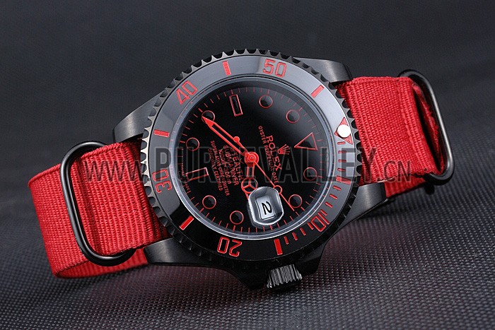 Rolex Stealth Submariner Red Nylon Strap 622010