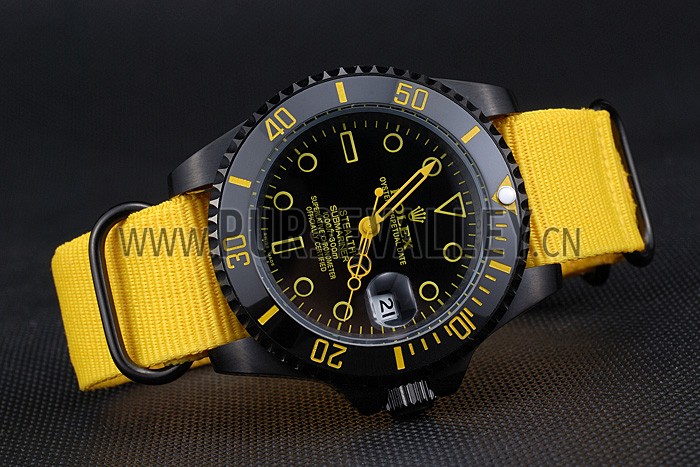 Rolex Stealth Submariner Yellow Nylon Strap 622012