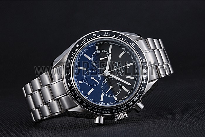Omega Speedmaster Black Grey Stainless Steel Strap 622052