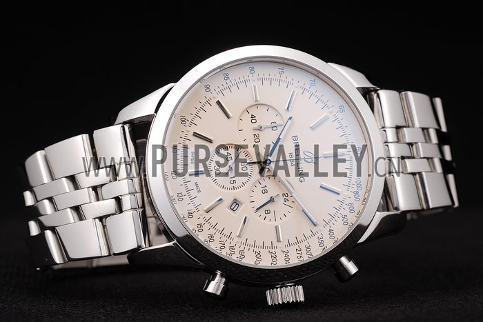 Breitling Transocean White Dial Stainless Steel Strap