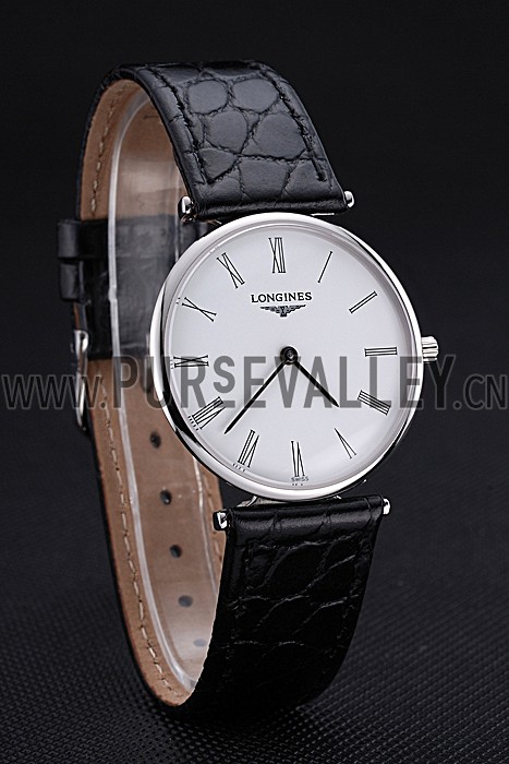 Longines La Grande Classique White Dial Black Leather Band Homme 622127