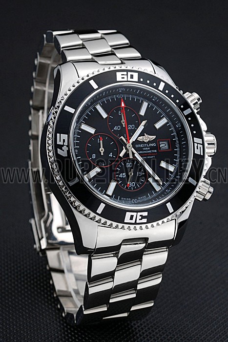 Breitling Superocean Chronograph II Black Dial Stainless Steel Bracelet 622428