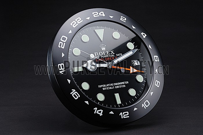 Rolex Explorer II Wall Clock Black 622477