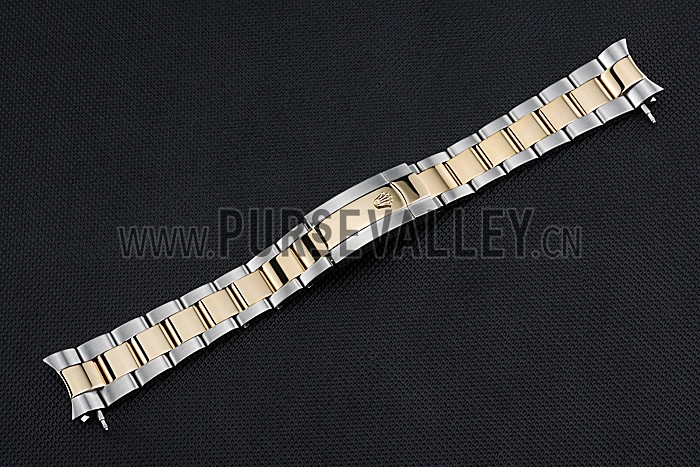 Rolex Plated Yellow Gold and Stainless Steel Link Bracelet 622488
