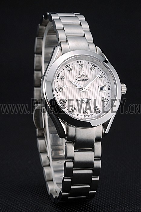 Omega Seamaster Aqua Terra White Dial Diamond Numerals Stainless Steel Bracelet 622444