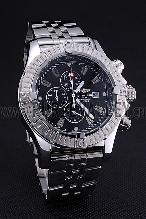 Breitling Chronomat Evolution Black Dial Stainless Steel Bracelet 622515