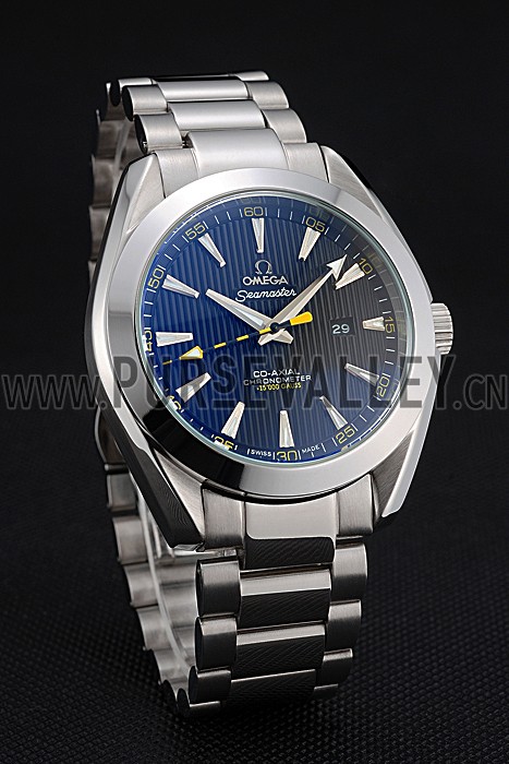 Omega Seamaster Aqua Terra Black Dial Yellow Numerals Stainless Steel Bracelet 622524