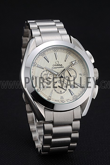 Omega Seamaster Aqua Terra Chronograph Ivory Dial Stainless Steel Bracelet 622526