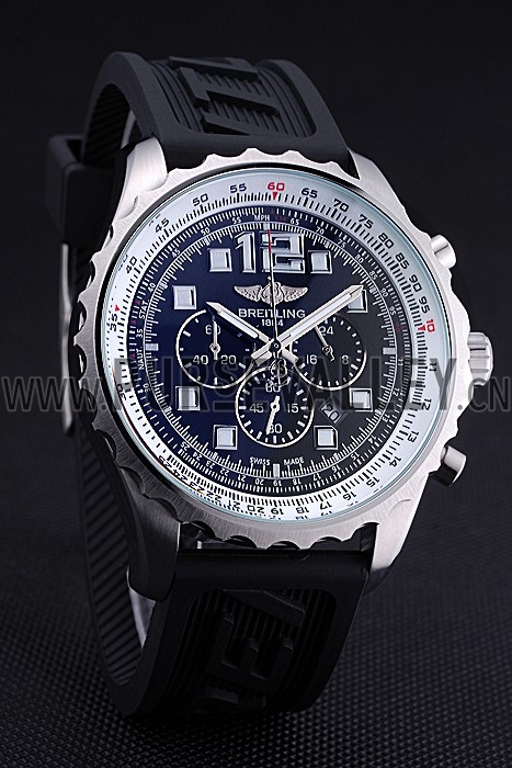Breitling Professional Chronospace Black Dial Rubber Bracelet 622504
