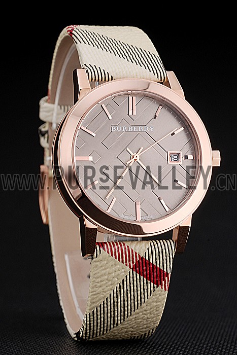 Burberry The City Classic Grey Dial Haymarket Bracelet 622566