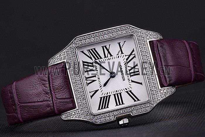 Cartier Santos 100 Diamond Silver Bezel 621911