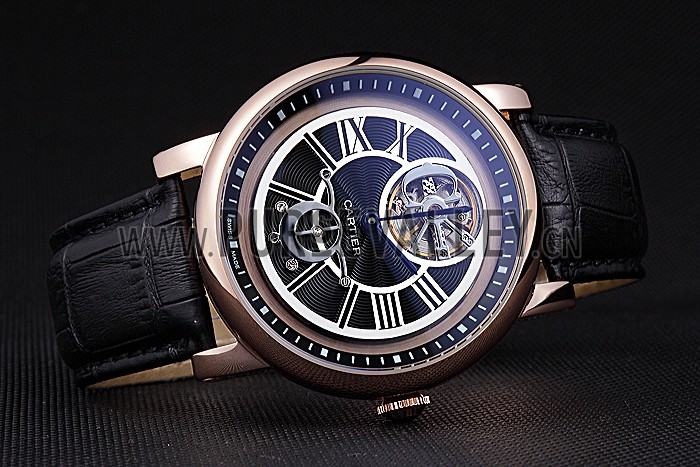 Cartier Rotonde Flying Tourbillon Black Dial 621944