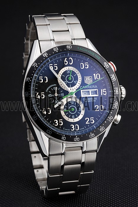Carrera Black Dial Calibre 16 Link Tag Heuer Watch-tag140