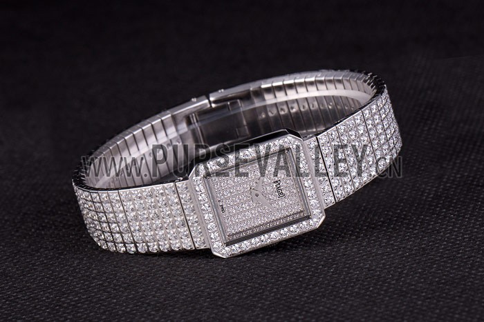 Piaget Swiss Limelight Diamonds Encrusted Stainless Steel Watch 80294