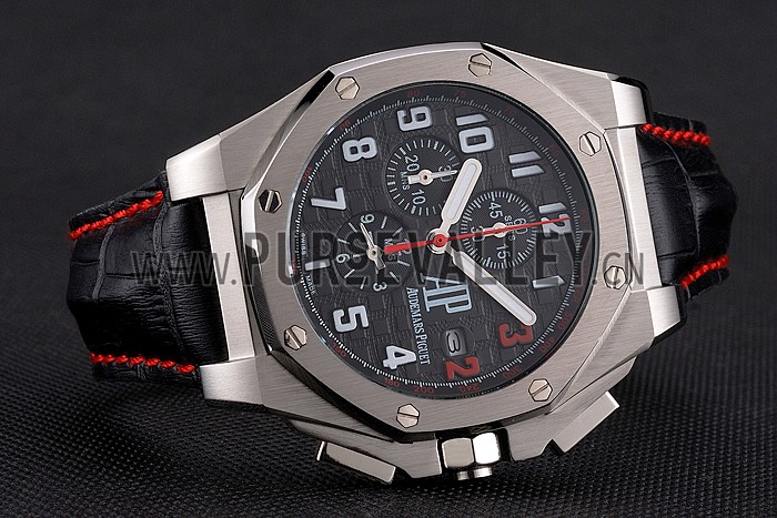 Audemars Piguet Royal Oak Offshore Shaquille O'Neal Black Dial Stainless Steel Case Black Leather Strap