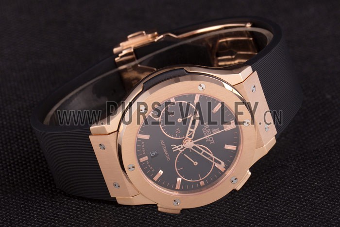 Swiss Hublot Classic Fusion Black Dial Rose Gold shb08 621401