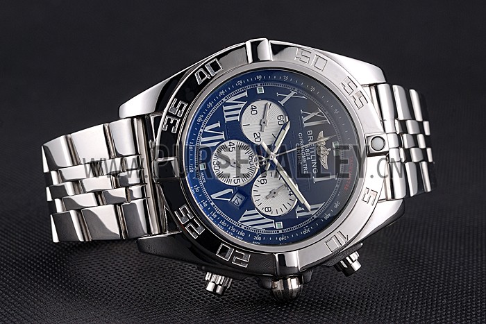 Breitling Chronomat Certifie Black Dial Stainless Steel Bracelet 622426